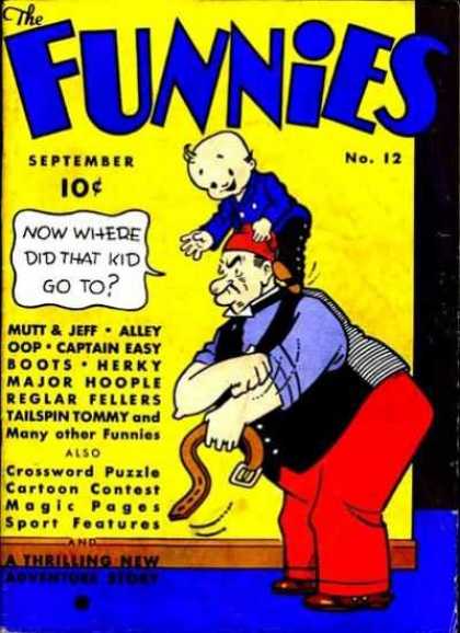 Funnies 12 - 10 Cents - September - Speech Bubble - Baby - Alley Oop
