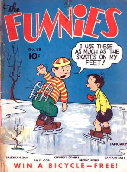 Funnies 28 - No28 - Ice Skates - Ice - Boys - Classic Comic