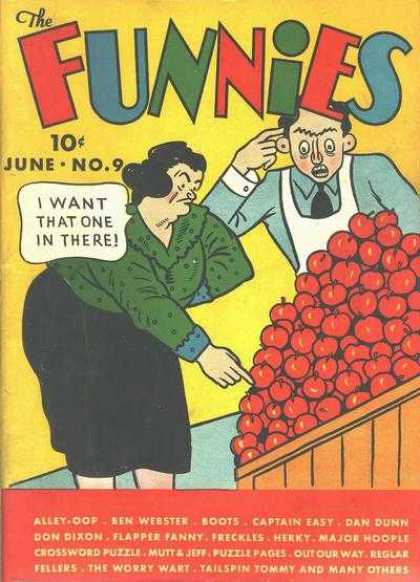 Funnies 9 - Speech Bubble - Apples - Fruit - Man - Woman