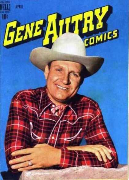 Gene Autry Comics 26 - Man - Hat - Face - Eyes - Teeth
