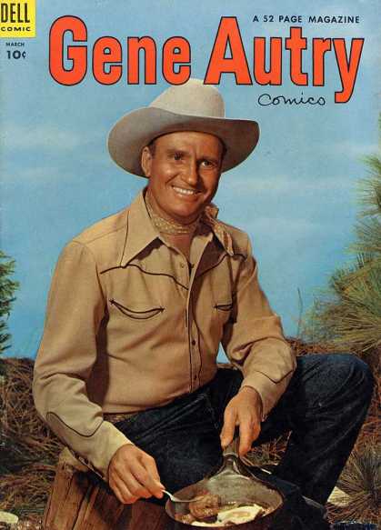 Gene Autry Comics 85 - Cowboy Show - Camping In The Prarie - Lone Cowboy - Cattle Man - Eating Of The Land