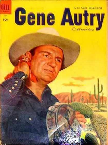 Gene Autry Comics 89 - Yellow - Cactus - Canteen - Hat - Mountain