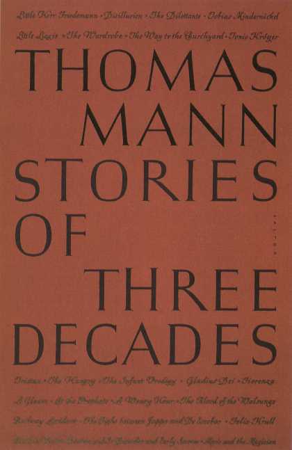 George Salter's Covers - Thomas Mann: Stories of Three Decades