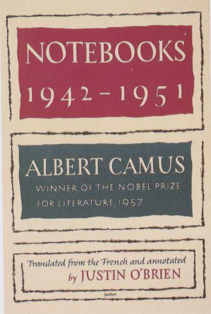 George Salter's Covers - Albert Camus: Notebooks 1942 - 1951