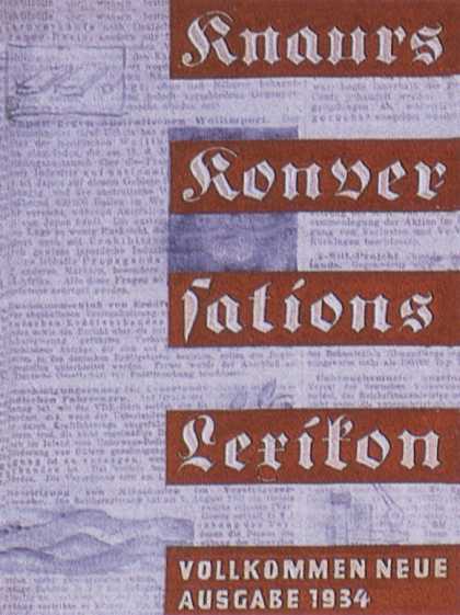 George Salter's Covers - Knaurs Konversationslexikon
