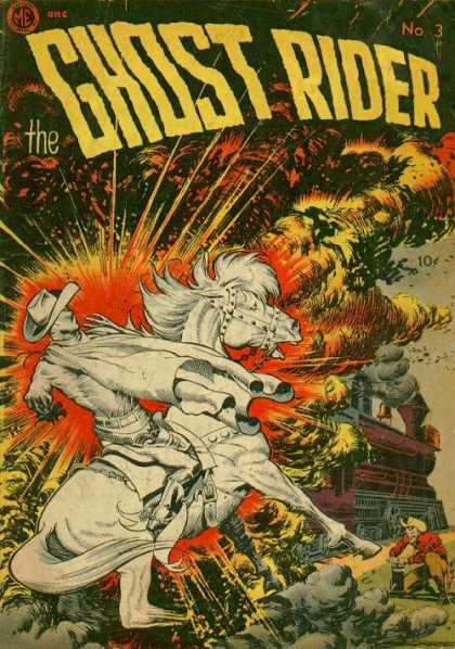 Ghost Rider (1951) 3 - Ghost - Horse - Rider - Explosion - Steam Engine