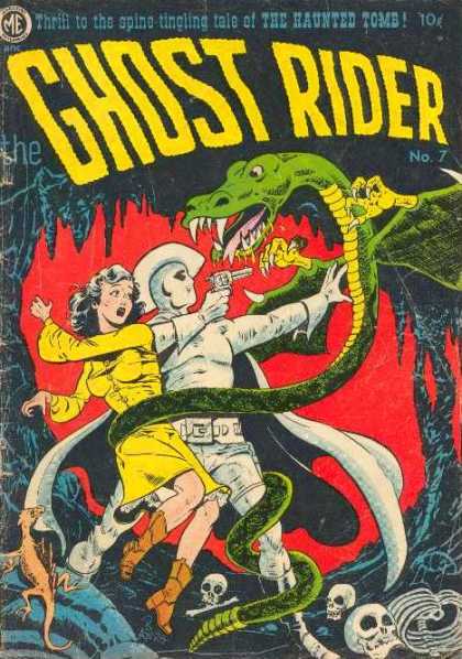 Ghost Rider (1951) 7 - Me - Green Snake - Fangs - Women In Yellow - Ghost Pointing Gun