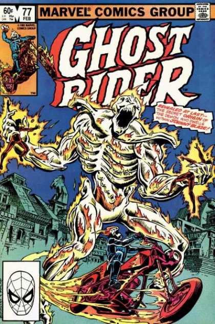 Ghost Rider 77 - Johnny Blaze - Motorcycle - Skeleton - Scary Houses - Flames - Dave Simons, Salvador Larroca