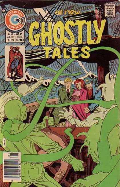 Ghostly Tales 122 - Uk - 10 P - No 177 - Aug - Men Dressed In Green - Men Holding Woman