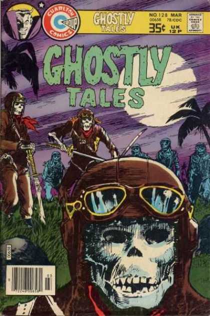 Ghostly Tales 128 - Vampire - Moon - Palm Tree - Skeleton - Grass