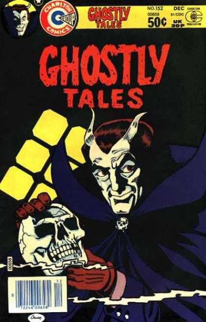 Ghostly Tales 152 - Ghostly Tales - Charlton Comics - Skeleton Skull - Yellow Boxes - Horns