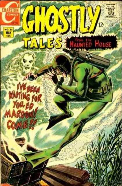 Ghostly Tales 66 - Charlton Comics - Haunted House - Comics Code - Maroon - Monster