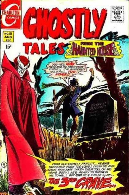 Ghostly Tales 81 - Red Devil - Haunted House - Grave - Charlton Comics - Scary