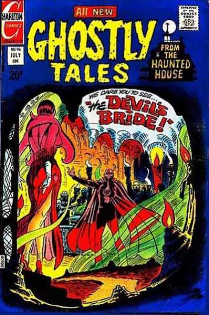 Ghostly Tales 96 - The Devils Bride - We Dare You To See - Lady Red Dress - White Glove - Devils Hand Raised