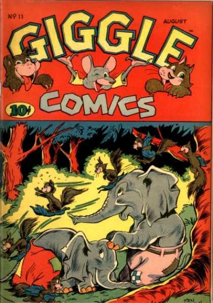 Giggle Comics 11 - Fat Elephant - Nut Hunter - Micky Mouse - Tommy Looty - Comic Books