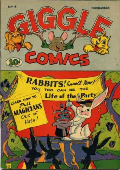 Giggle Comics 14 - Rabbits - Magic - Hat - Party - Magicians