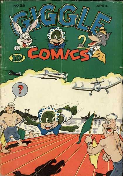 Giggle Comics 28 - Rabbit - Baby - Wolf - Airplanes - Landing