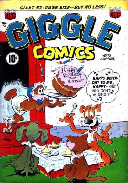 Giggle Comics 72 - Cake - Birthday - Candles - Picnic - Accident