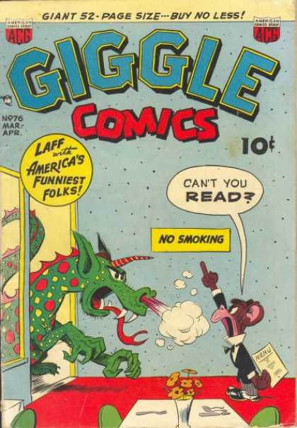 Giggle Comics 76 - Americas Funniest Folks - Polka Dots - Dragon - Waiter - Mouse