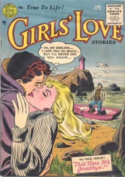 Girls' Love Stories 35 - Lighthouse - Kiss - Seagulls - Rowboat - This Time Its Goodbye