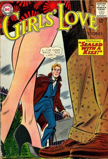 Approbed By The Comics Code - 12 Cents - Stories - Man And Woman Together - Brief Case Girls' Love Stories 92 - Approbed By The Comics Code - 12 Cents - Stories - Man And Woman Together - Brief Case