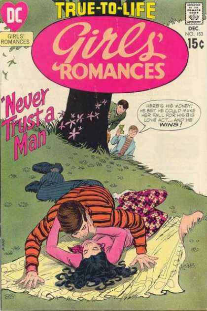 Girls' Romances 153 - Tree - Blanket - Romance - Picnic - Kissing