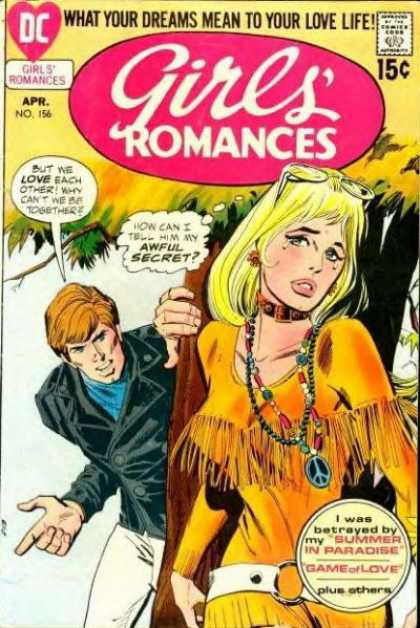 Girls' Romances 156 - Summer In Paradise - Love - Hippie - Beautiful Young Lady - What Your Dreams Mean To Your Love Life