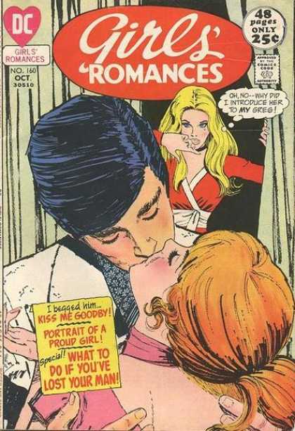 Girls' Romances 160 - Kiss - No 160 Oct - My Greg - Blonde - What To Do If Youve Lost Your Man