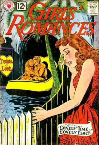 Girls' Romances 82 - Lonley Time Lonley Place - Tunnel Of Love - Palm Trees - Boat - Picket Fence