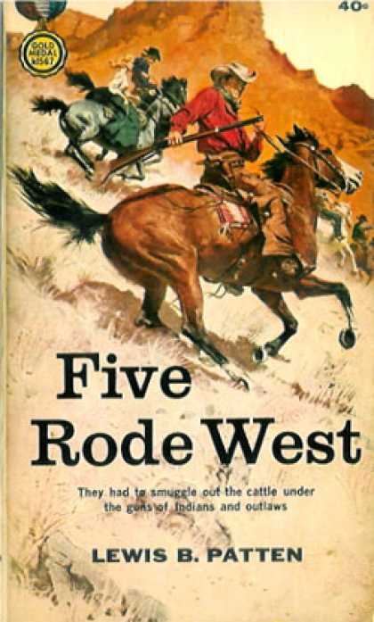 Gold Medal Books - Five Rode West - Lewis B. Patten