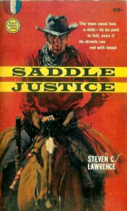 Gold Medal Books - Saddle Justice - Steven C. Lawrence