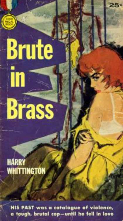 Gold Medal Books - Brute In Brass - Harry, Illustrated By Cover Painting By Mitchell Hooks Whitting