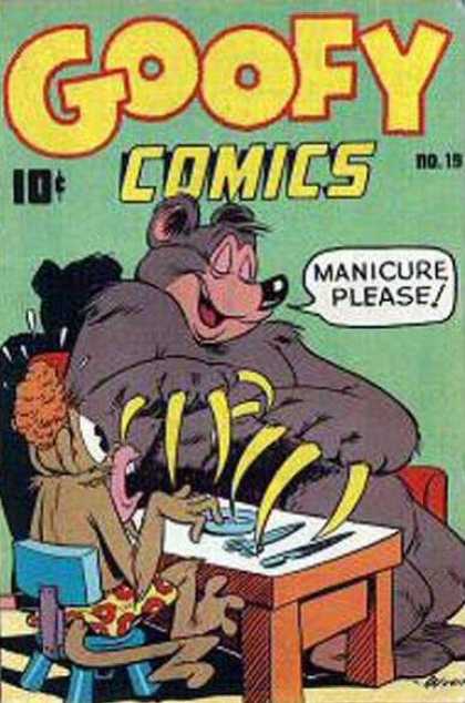 Goofy Comics 19 - Manicure Please - Monkey - Bear - Claws - Boxers