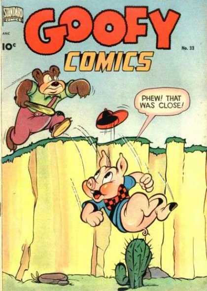 Goofy Comics 33 - Bear - Pig - Cactus - Hat - Cliff