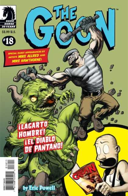 Goon 18 - The Goon - Lagarto Hombre El Diablo De Pantano - Dark Horse Comics - Spanish Comic Book - Cartoon Illustration - Eric Powell