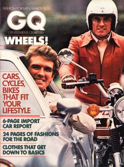 GQ - March 1975 - Cars, Cycles, Bikes That Fit Your Lifestyle