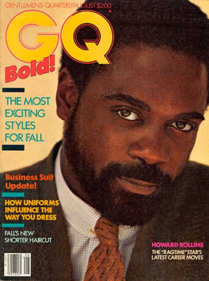 GQ - August 1982 - Howard Rollins