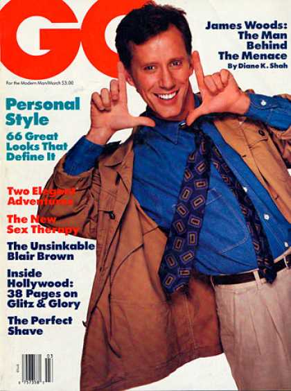 GQ - March 1988 - James Woods