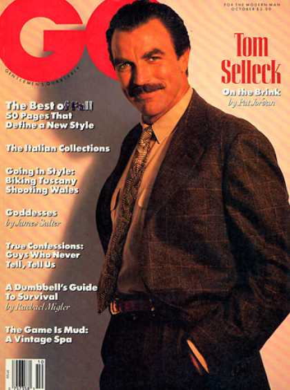 GQ - October 1989 - Tom Selleck