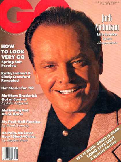 GQ - January 1990 - Jack Nicholson