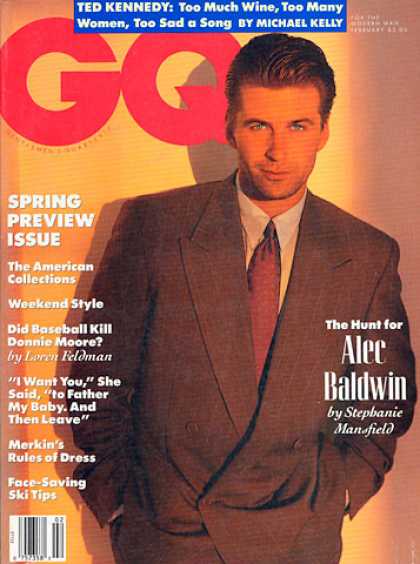 GQ - February 1990 - Alec Baldwin