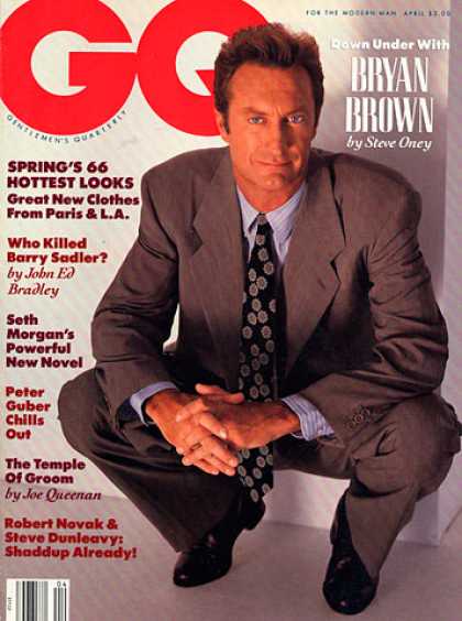 GQ - April 1990 - Bryan Brown