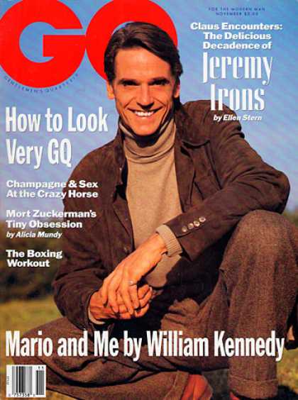 GQ - November 1990 - Jeremy Irons