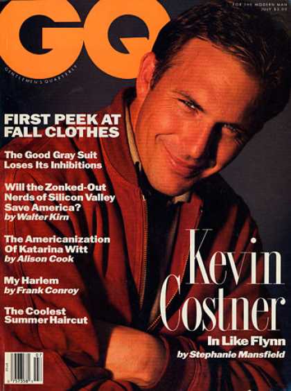 GQ - July 1991 - Kevin Costner