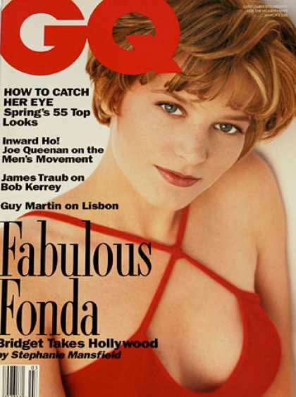 GQ - March 1992 - Bridget Fonda