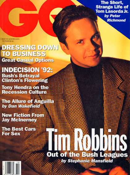 GQ - October 1992 - Tim Robbins