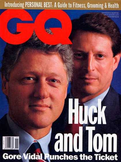 GQ - November 1992 - Bill Clinton and Al Gore