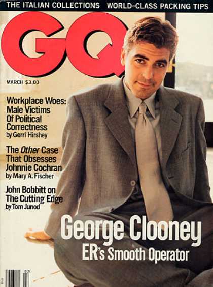 GQ - March 1995 - George Clooney