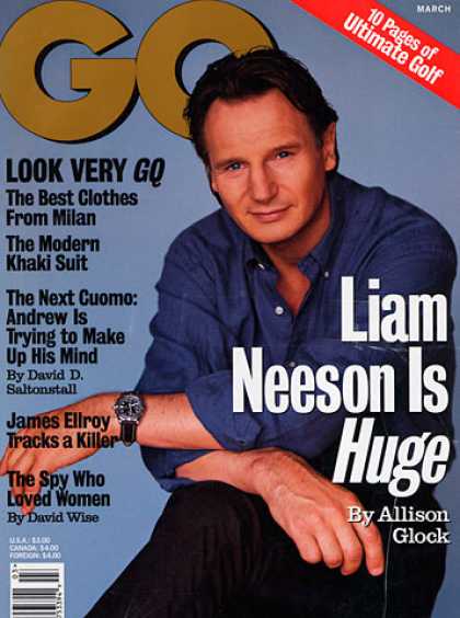 GQ - March 1998 - Liam Neeson