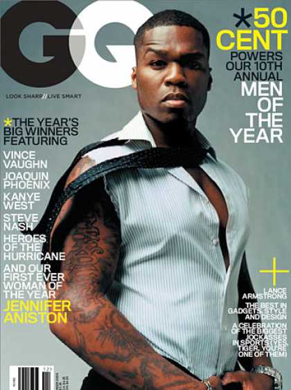 50 cent on the cover of gq